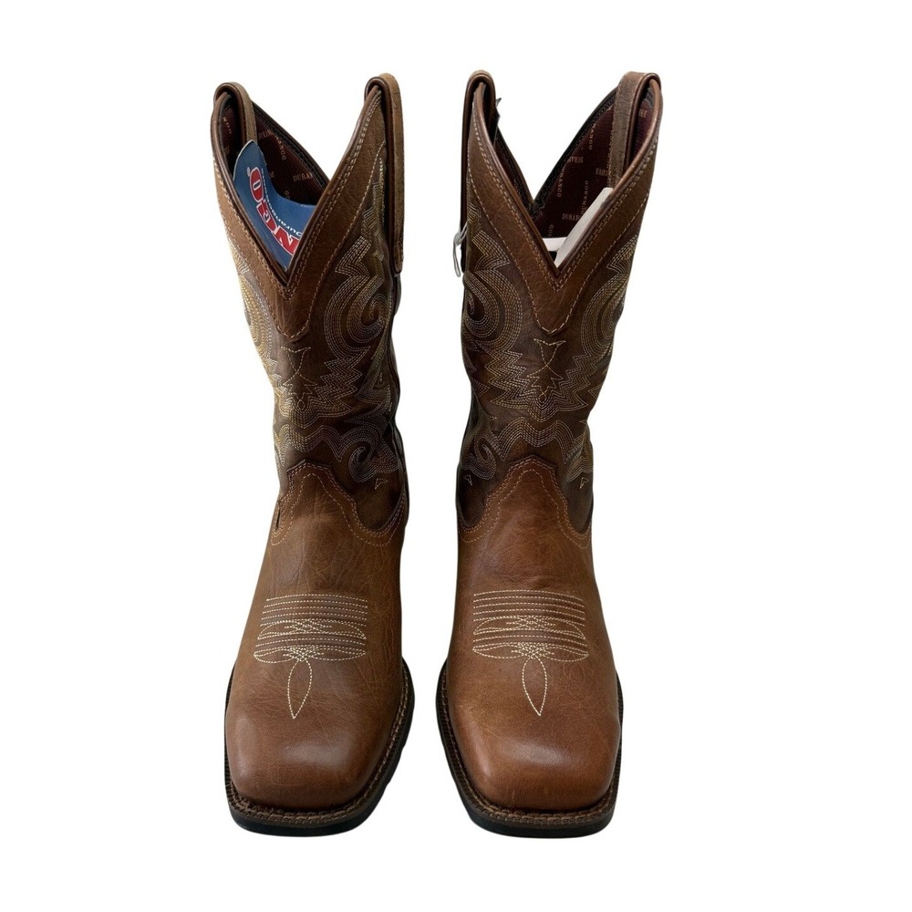 Durango Rebel Men 10M Brown Leather Waterproof Western Cowboy Boots DDB0138 NEW